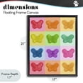 thumbnail image 4 of Stupell Industries Contemporary Colorful Butterflies Candy Black Floating Frame Canvas Art, 17 x 21, by LISH Creative, 4 of 8