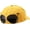 Yellow, variant on Aviator Style Baseball Cap with Integrated Goggles, Pilot Goggles Baseball Cap, Vintage Goggles Hat Attached Sunglasses