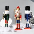 thumbnail image 4 of Cascanueces Suite Adornos tradicionales de cascanueces de madera, decoración festiva del árbol de Navidad kaili Sencillez, 4 of 5
