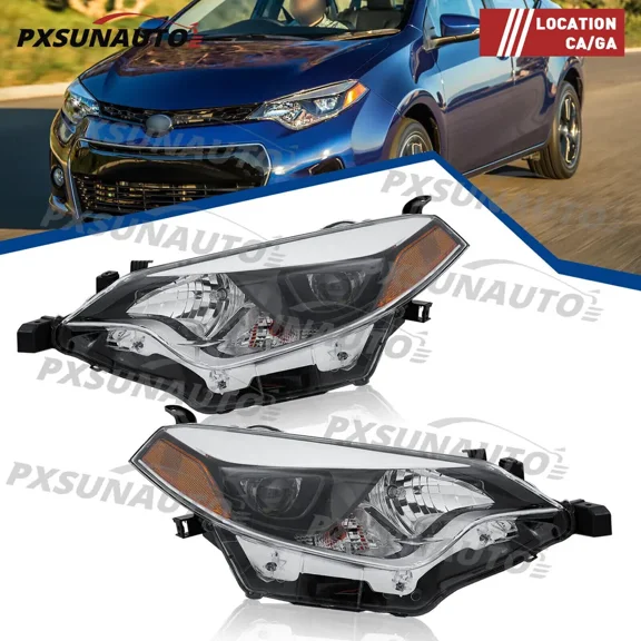 Headlights For 2014 2015 2016 Toyota Corolla Headlamps Left Right SET Head Light