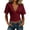 Wine, variant on vdgthytj Crop Tops for Women Deep V-Neck Short Sleeve Slim Fitted Blouses Trim Waist Summer Casual Going out Tops