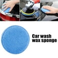 thumbnail image 4 of NZRUANE 1x Car Wash Wax Sponge Microfiber Polishing Wax Sponge =-= Round A3L4, 4 of 9