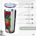 thumbnail image 6 of Kll Strawberry2 Stainless Steel Vacuum Insulated Coffee Cup 20 Oz Insulated Travel Mug Water Cup With Leak-Proof Straw Lid & Flip Lid,1 Metal Straws,1 Cleaning Brush, 6 of 8