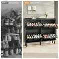thumbnail image 6 of YouTrend Shoe Storage Cabinet with 4 Flip Drawers, Farmhouse Shoe Organizer for Entryway, Black, 6 of 11