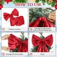 thumbnail image 7 of Scheam 47 inch Large Satin Bows for Christmas,1 Pack Red Christmas Tree Topper Decorative Bow,Reusable DIY Wreath Bow,for Wedding Holiday Home Party Car Decor, 7 of 7