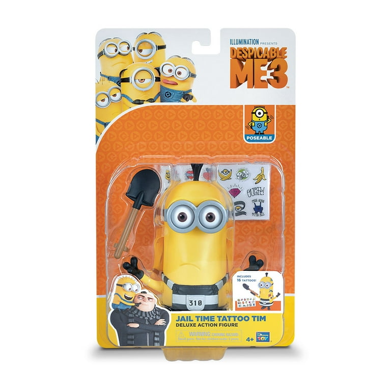 Despicable Me 3 Deluxe Action Figure Jail Time Tattoo Tim