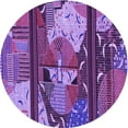 thumbnail image 1 of Ahgly Company Machine Washable Indoor Round Transitional Dark Magenta Purple Area Rugs, 4' Round, 1 of 7