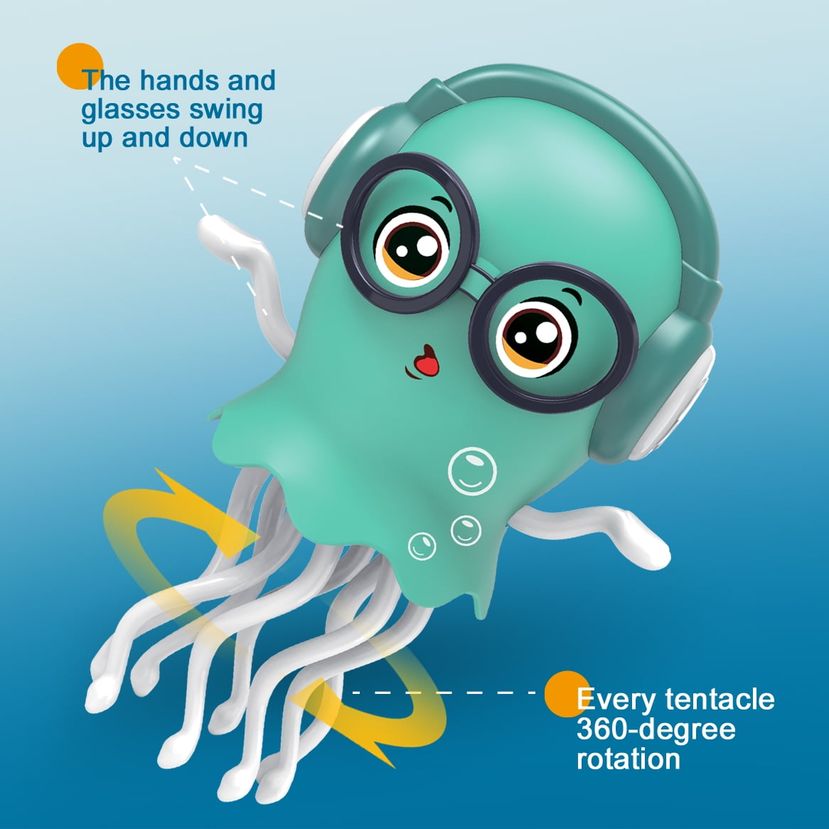 Magic Dancing Jellyfish Toy, Bump-Go Electric Toy with Music