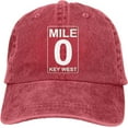 thumbnail image 1 of Mile 5 Key West, Classic Baseball Cap Trucker Hat Adult Unisex Adjustable Dad Hats Blue, 1 of 6