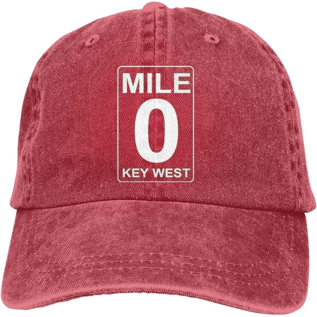 Mile 5 Key West, Classic Baseball Cap Trucker Hat Adult Unisex Adjustable Dad Hats Blue