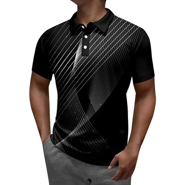 PEASKJP Polo en Coton pour Hommes, Léger, Mode Décontractée, Col, Gris m