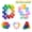 2PCS a Set, variant on Colorful Sensory Toys for Kids, Quiet Cool Fidget Toys Ball Autism Educational ADHD Desk Toy,Stocking Stuffer Gift for Adults Kids