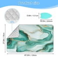 thumbnail image 2 of Wobogo Gilt Green Marbles Ironing Mat Blanket Quilted Washer Dryer Heat Resistant Pad Foldable for Easy Storage, 2 of 6