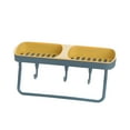 thumbnail image 2 of kkbbma under $5 Dual Compartment Soap Dish Sponge Holder with Hook for Bathroom Shower Kitchen Wall Mounted Shower Soap Holder, 2 of 6
