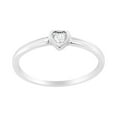 thumbnail image 2 of .925 Sterling Silver Miracle Set Diamond Accent Heart Shaped Promise Ring (J-K Color, I1-I2 Clarity) - Size 7, 2 of 8