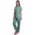 thumbnail image 2 of Moomaya Womens Pajamas Set Button Down Loungewear Short Sleeve Nightwear Pants, 2 of 6