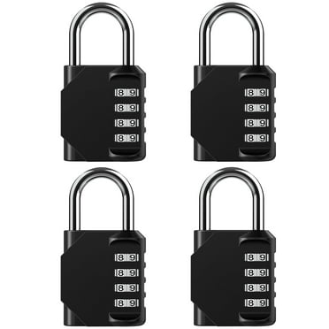 4 Pack Combination Lock for Locker 4 Digit Outdoor Waterproof Padlock for School, Gym, Sports, Fence, Toolbox, Gate, Case, Outdoor, Hasp Storage