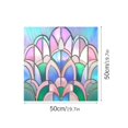 thumbnail image 3 of Green Fan Shaped Glass Window Film for Privacy and Decoration – Static Cling Sticker for Windows Doors Bathrooms Kitchens 50cm Wall Sticker Display, 3 of 8