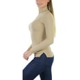 thumbnail image 5 of ToBeInStyle Women's Soft Cotton Long Sleeve Turtleneck Sweatshirt - Desert - Large, 5 of 7