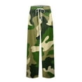 thumbnail image 5 of Xyxonk Mens Pajama Pants Flannel Camo Printed Pj Pants Lightweight Knitted Bottoms with Pockets Drawstring Soft Sleepwear Army Green M, 5 of 7