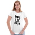 thumbnail image 3 of Perfect Day Happy Inspiring Happiness Womens Fitted Plus Size Graphic Tee Brisco Brands 2X, 3 of 5