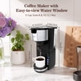 thumbnail image 3 of 2 In 1 Hot and Iced Single Serve Coffee Maker K Cup & Ground Coffee Fits Travel Mugs,Iced Coffee Makers with 6 to 14oz Reservoir in 2 Mins,30 Oz Removable Water Tank,Reuseable Filter,Small Size,Black, 3 of 10