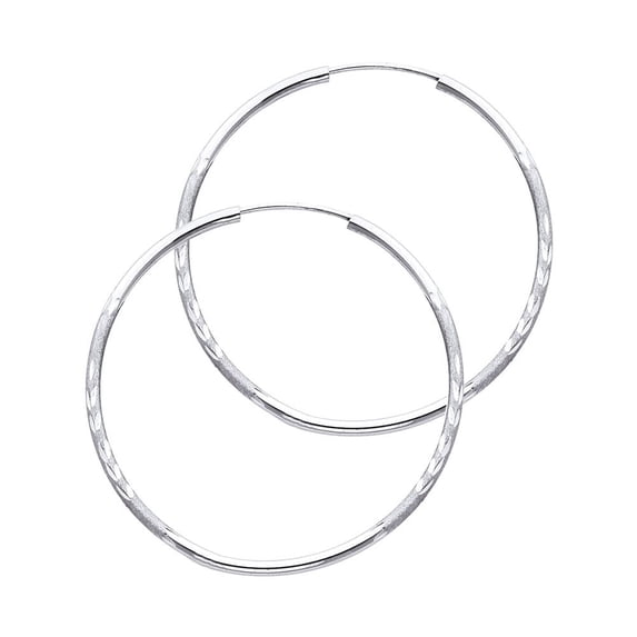 14K 1.5mm DC Hoop Earrings