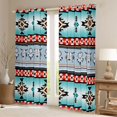 thumbnail image 2 of jejeloiu Retro Bull Skull Black Out Curtains,Boho Exotic Style Curtains Pack of 2 (42x63 Each),Rustic Aztec Triangle Bedroom Curtains For Adults,Super Cozy Room Decor, 2 of 6