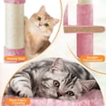 thumbnail image 6 of Yaheetech 62.2" H Multilevel Cat Tree with 3 Scratching Posts and Double Condos, Pink, 6 of 8