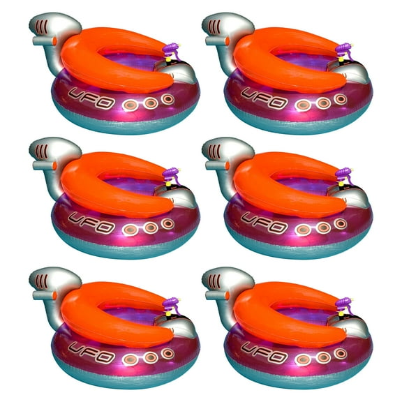 Swimline 9078 Swimming Pool UFO Squirter Toy Inflatable Lounge Chair Floats (6)