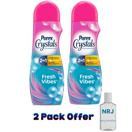 Purex Crystals In-Wash Odor Eliminating Scent Booster, Fresh Vibes, 21oz
