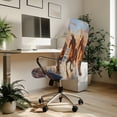 thumbnail image 3 of POLERO Horse Dustproof One Piece Office Rolling Chair Protector Slipcover, Breathable Elastic Cloth High Back Chair Slipcover for Workspace, 3 of 7