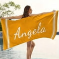 thumbnail image 6 of 1pc Personalized Striped Beach Towel - Custom Name Soft Microfiber Towel, 30"x60" Absorbent Quick-Dry Towel for Adults, Pool, Vacation, Summer, Birthday Gift, 6 of 8