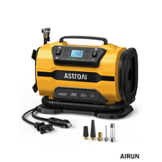 Tire Inflator 150PSI, Tire Pump Portable for Car Tires, Air Compressor with Dual Power Sources, AC/DC 12V, AIRUN