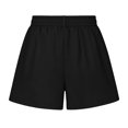 thumbnail image 4 of Bosfbaoi Women High Waisted Pleated Dress Shorts Casual Business Wide Leg Tailored Short Pants With Belt Pockets, 4 of 9