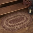 thumbnail image 3 of Ashton & Willow Burgundy Tan Jute Oval Striped Primitive Area Rug, 3 of 3
