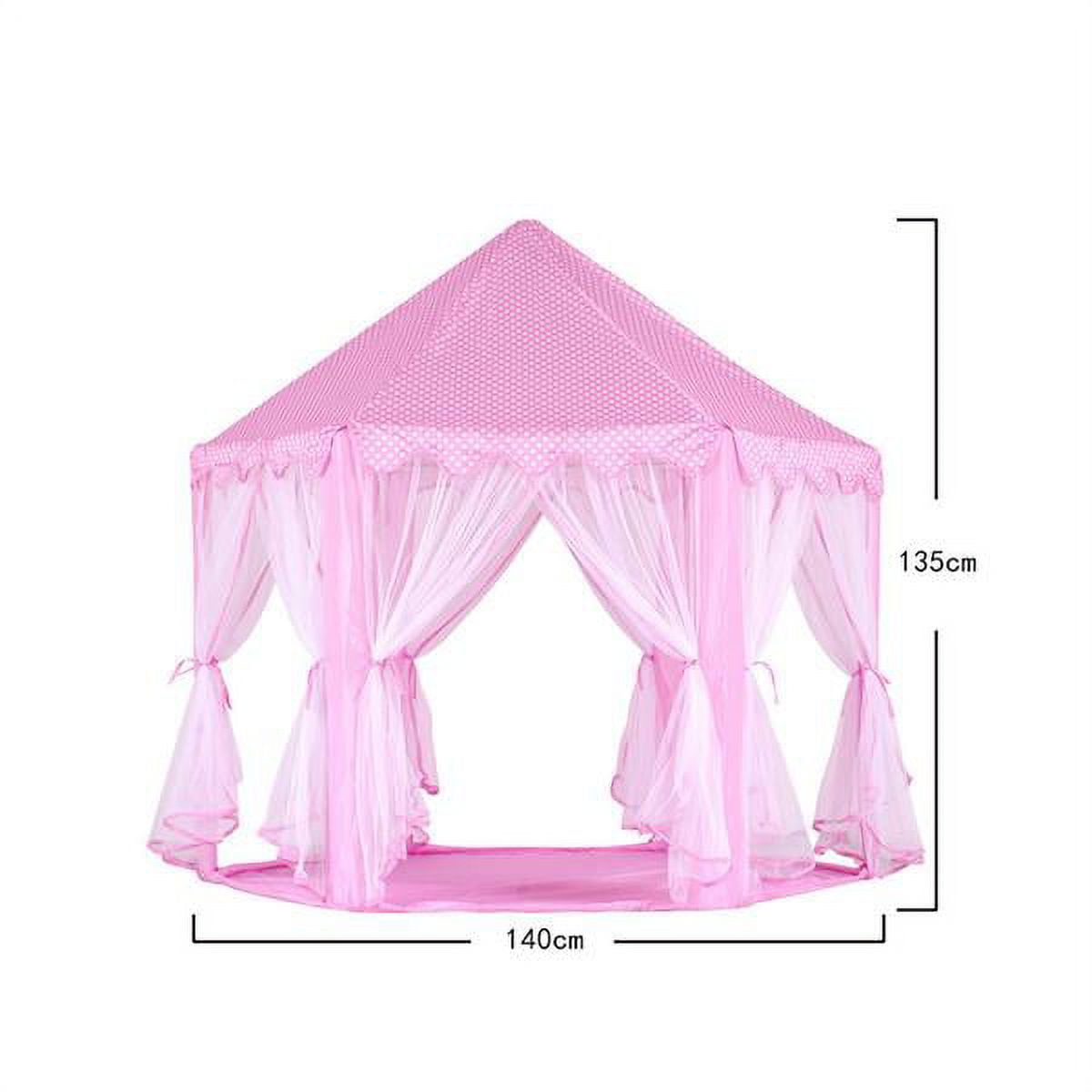 1 Set Princess Tent Girls,Pink Tent with Star LED Lights,Princess Castle Pretend Play,Kids Playhouse for Indoor & Outdoor,Birthday Play Tents Toy Gifts for Children