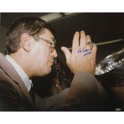 Al Arbour Autographed "HOF 96" Drinking from Stanley Cup 8" x 10" Photograph