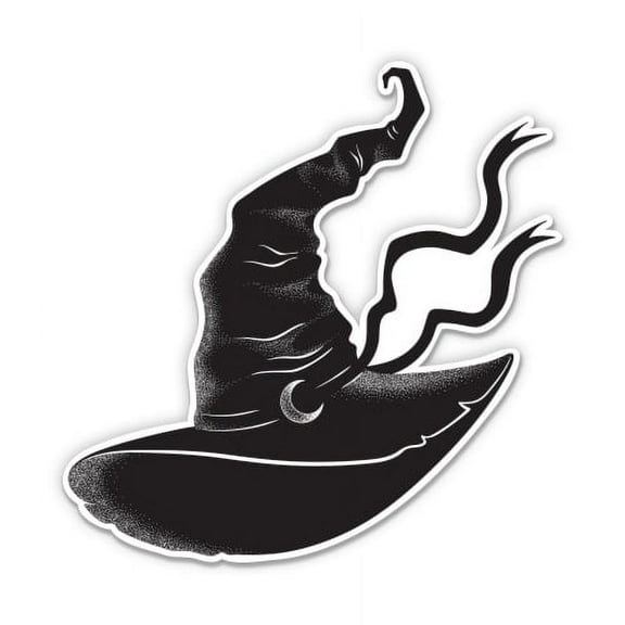 Witch Hat - 3" Vinyl Sticker - For Car Laptop I-Pad Phone Helmet Hard Hat - Waterproof Decal