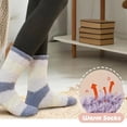 thumbnail image 3 of 5 Pairs Fuzzy Slipper Socks Thick Fluffy Warm Winter Cozy Plush Soft Sleep Home Socks for Women Men, 3 of 7