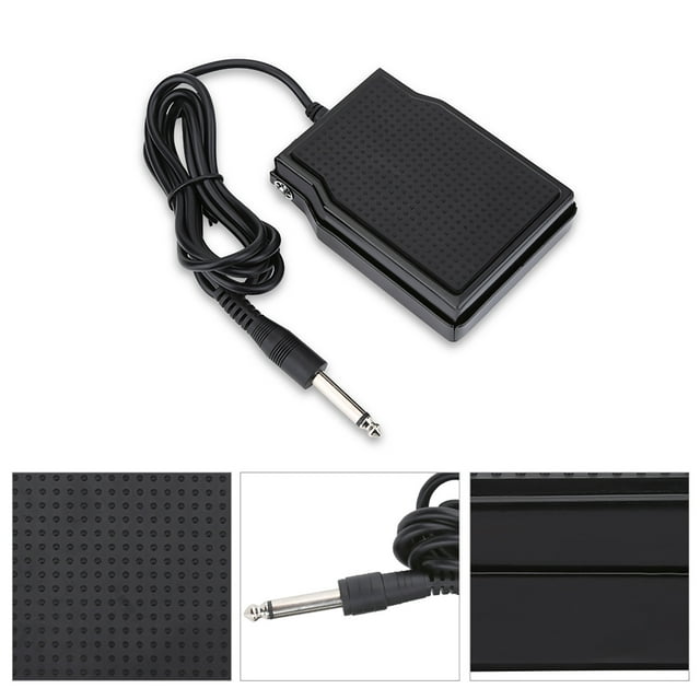 Sustain Pedal, High Strength Steel Shell White Keyboard Damper, Black Sturdy Digital Piano For Electronic Keyboard