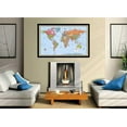 thumbnail image 3 of 32x50 RMC World Signature Push-Pin Travel Wall Map Foam Board Mounted or Framed (Black Framed), 3 of 5