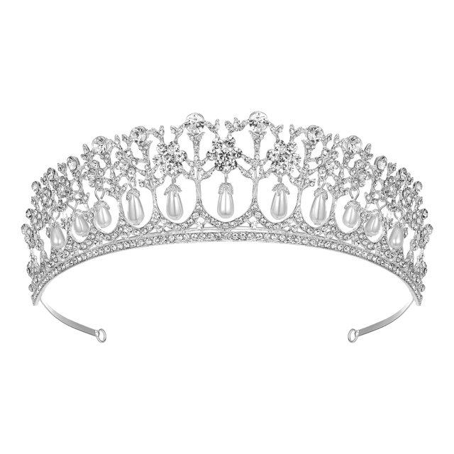 Princesa Perla Cristal Austriaco Rhinestone Tiara Corona Boda Prom T11895