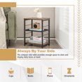 thumbnail image 6 of Topbuy 2PCS 3-Tier Industrial Side Table Nightstand with Removable Mesh Metal Shelf Adjustable Leveling Foot Pads End Table, 6 of 9