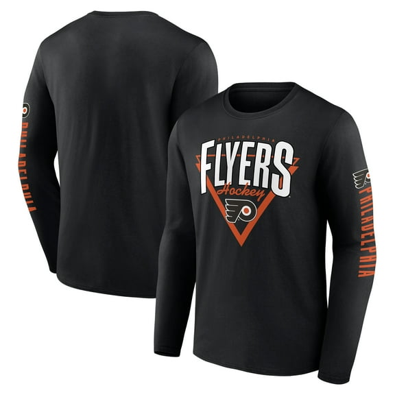 Men's Fanatics Black Philadelphia Flyers Headline Long Sleeve T-Shirt