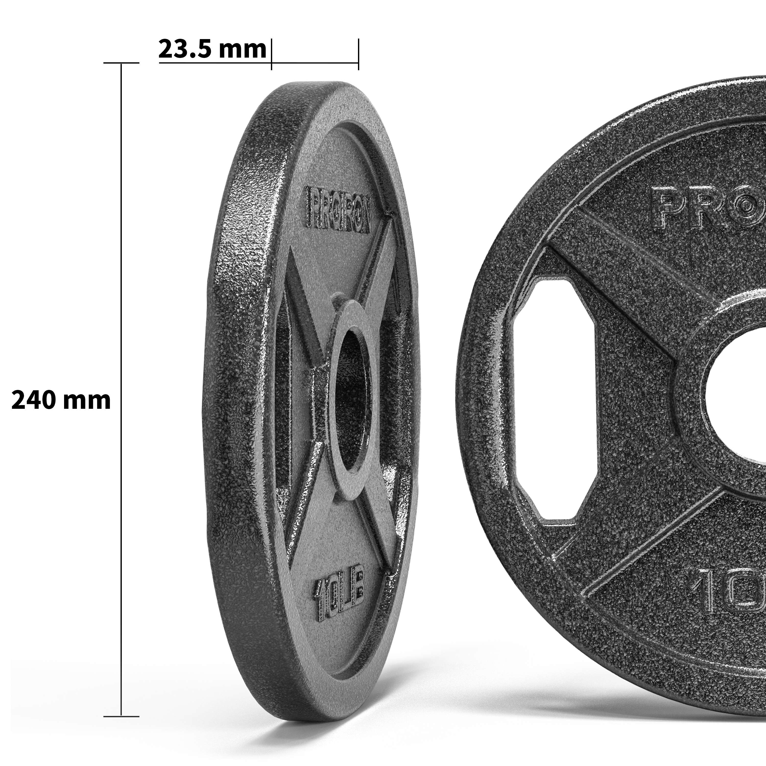 PROIRON Cast Iron Olympic Plate 10Lb, Pair