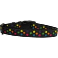 thumbnail image 2 of Pet Dog  Cat Nylon Collar or Leash, "Black Multi Dot", 2 of 2