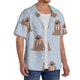 thumbnail image 2 of Balery Playful Walrus Wonders Camisa Casual de Manga Corta con Botones para Hombre, Texturizada, Estilo Cubano, para Playa, Verano-X-Large, 2 of 5