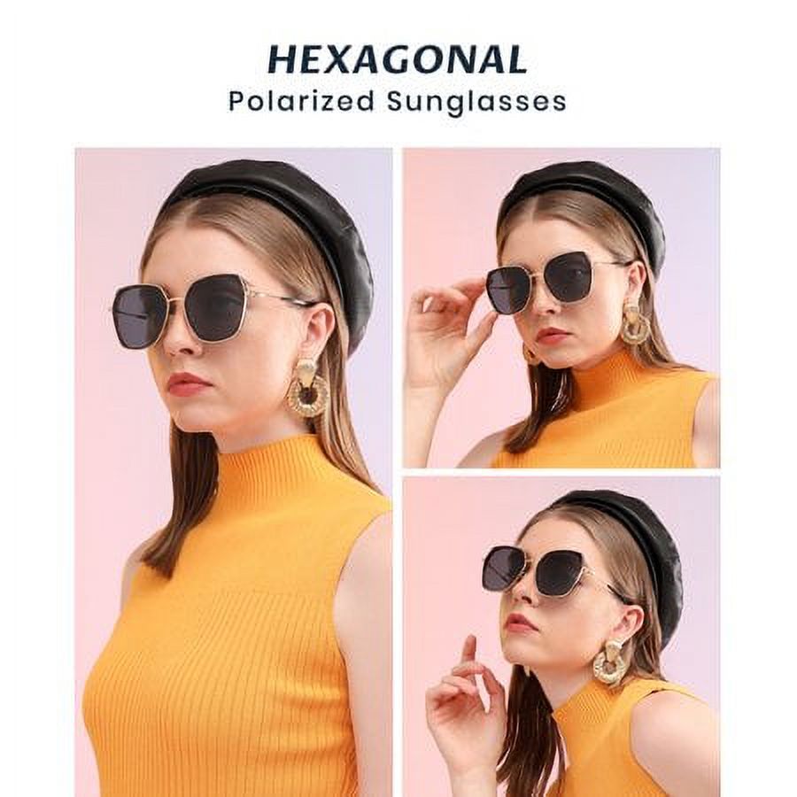 Cyxus Adult Oversize Polarized Sunglasses Metal Frames UV Protection Woman - image 3 of 9