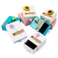 thumbnail image 2 of 1Set Cardboard Jewelry Box with Paper Flower and Stickers Rectangle Mixed Color, 2 of 9